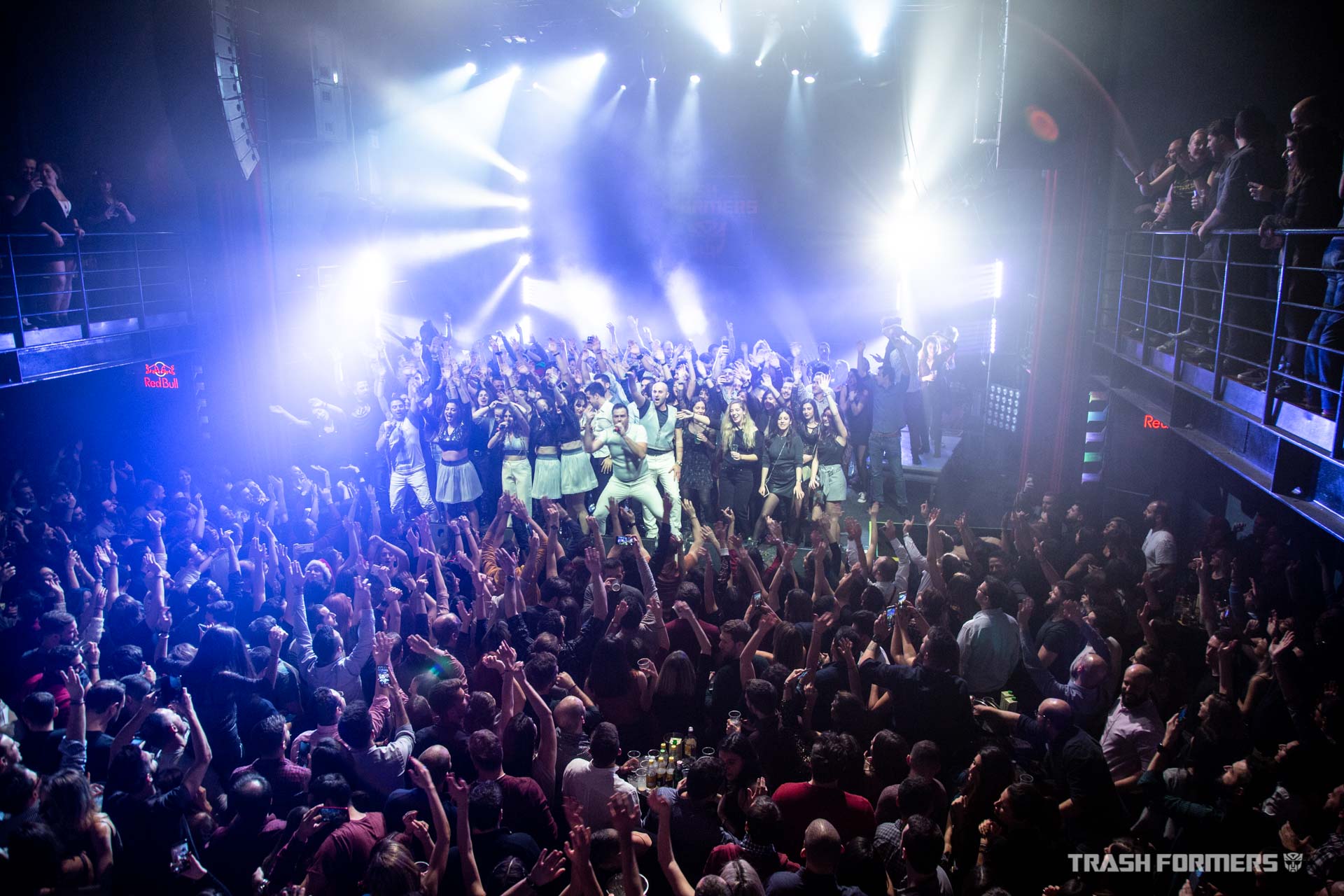 Trashformers Show in Fuzz, Athens / United we stand (on the stage)